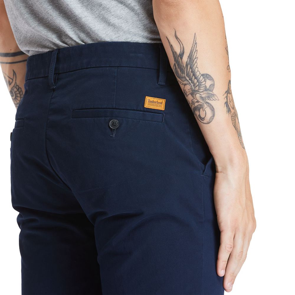 Pantaloni Timberland Barbati Bleumarin - Squam Lake Stretch Chino - Romania - AVJKQM851